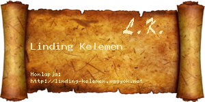 Linding Kelemen névjegykártya